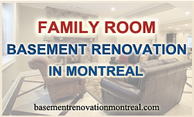 family room basement renovation Montreal